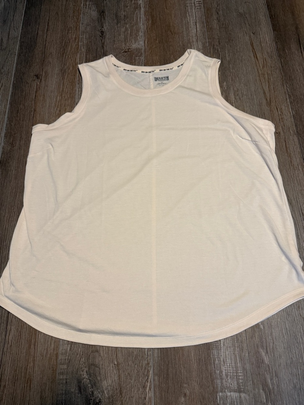 Duluth Trading Co Cream Dry on the Fly Scoop Neck Tank Top